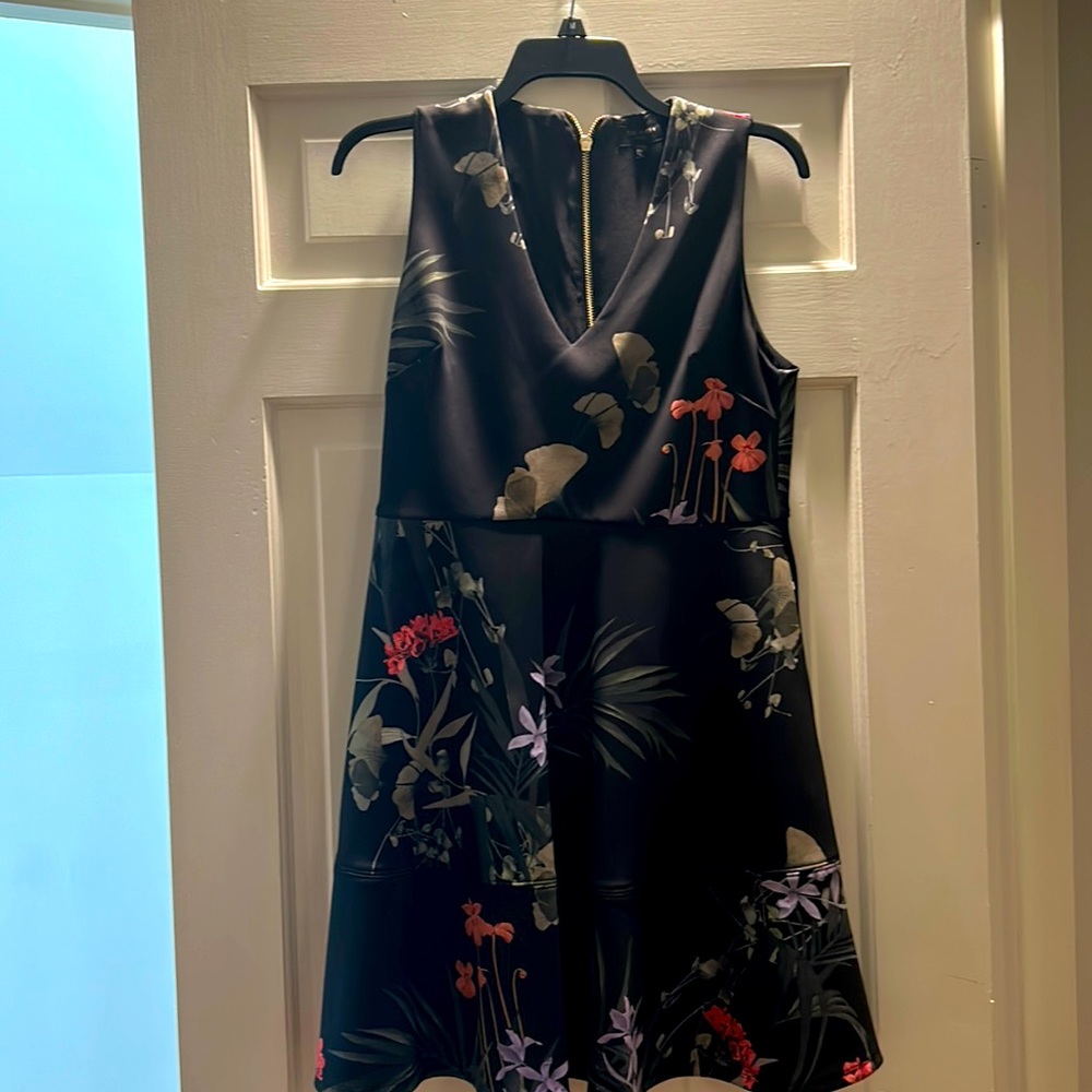 Ted Baker Wrapel Highland V Neck Skater Dress